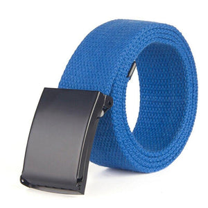 Men Belt Unisex Male Casual Buckle Belts Canvas Webbing Waistband Army Tactical Waist Belt