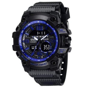 Planet Gates blue Men's sports watches waterproof military LED digital quartz electronic children watch men clock relogio masculino