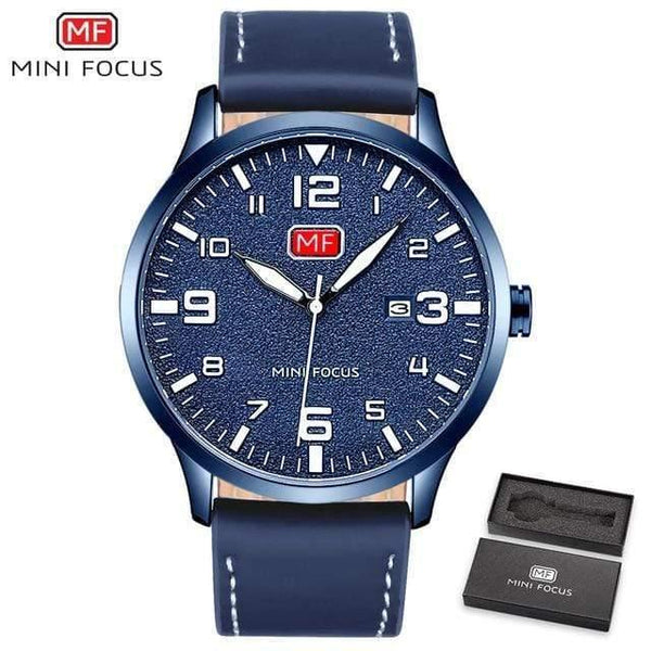 Planet Gates Blue Men's Wristwatch Quartz Wrist Watch Men Waterproof Brown Leather Strap Fashion Watches Relogio Masculino