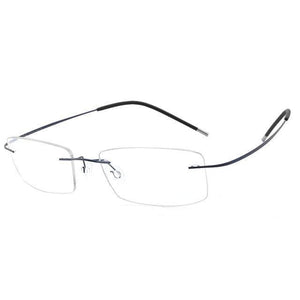 Planet Gates blue Mens Lightweight Titanium Rimless Eyeglasses Frames Prescription Optical Glasses Frame