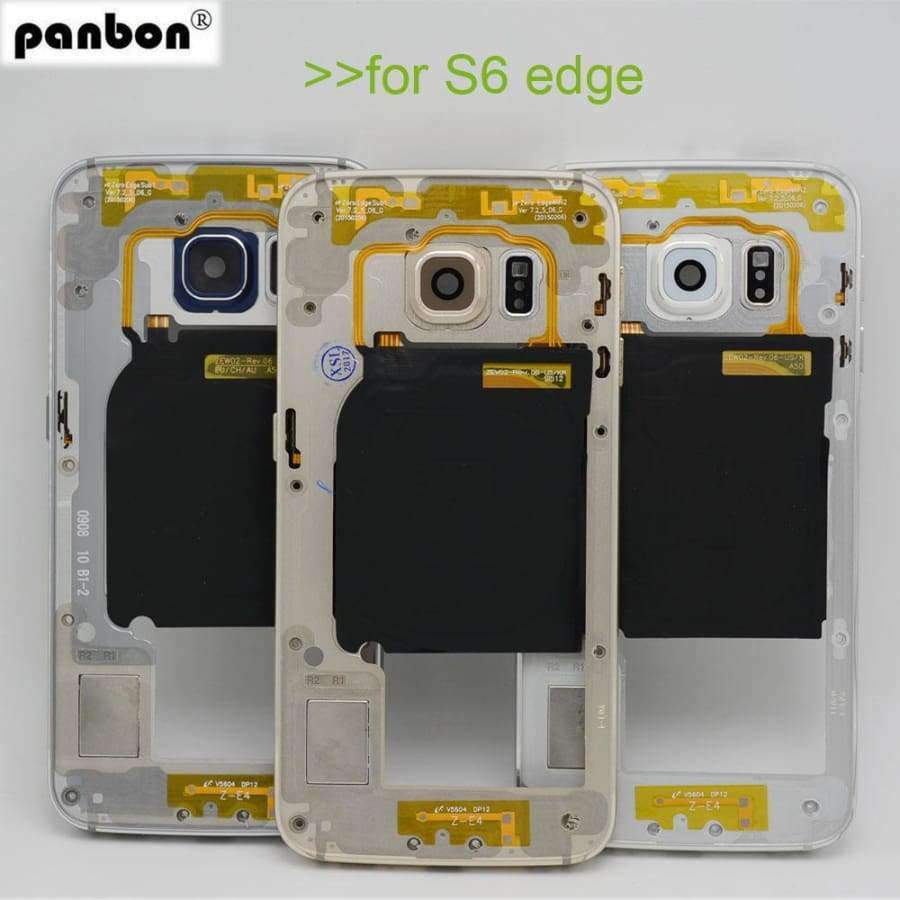 Planet Gates Blue Middle frame for Samsung Galaxy S6 edge G925 G925F Back Plate Bezel Housing Case Free Tools Replacement Parts