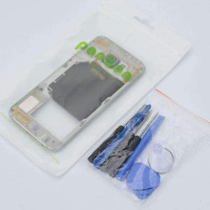 Planet Gates Blue Middle frame for Samsung Galaxy S6 G920 G920F Back Plate Bezel Housing Case Free Tools Replacement Parts