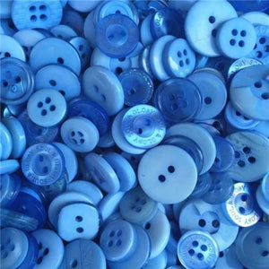 Planet Gates Blue Mix 1000pcs Assorted Mixed Resin Buttons Arts Crafts Card Making Scrapbooking Sewing 9mm-20mm Bright/Chritsmas/Pastel/Primary Mix