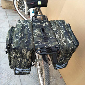 Planet Gates Blue Mountain Road Bicycle Bike 2 In 1 Camo Trunk Bags Cycling Double Side Rear Rack Tail Seat Pannier Pack Luggage Carrier