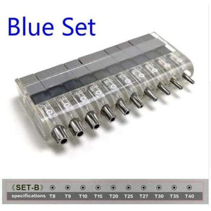 Planet Gates Blue Multi Tool 12 In 1 Ratchet Screwdriver Set Ratchet Handle 10Pcs Torx Bit Set for Screwdriver Multitool Phone Repair Hand Tool