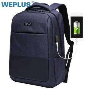 Planet Gates blue Multifunction computer USB charging 15.6 inch Laptop Backpack men School Bag Large Capacity Casual Style Water Resistant bags