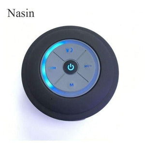 Planet Gates Blue Nasin Portable Subwoofer Shower Waterproof Wireless Bluetooth Speaker Car Handsfree Call Music Suction Mic For IOS Android Phone