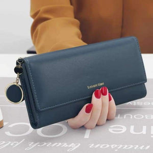 Planet Gates Blue New Fashion Women Wallets Long Style Multi-functional wallet Purse Fresh PU leather Female Clutch Card Holder