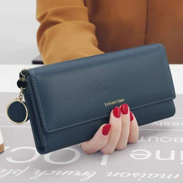 Planet Gates Blue New Fashion Women Wallets Long Style Multi-functional wallet Purse Fresh PU leather Female Clutch Card Holder