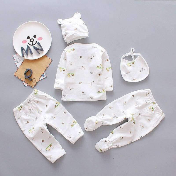 Planet Gates blue / Newborn 5PCS baby girl clothes 0-3M Spring summer print cartoon newborn clothing gift set cotton new born baby boy clothes baby outfit