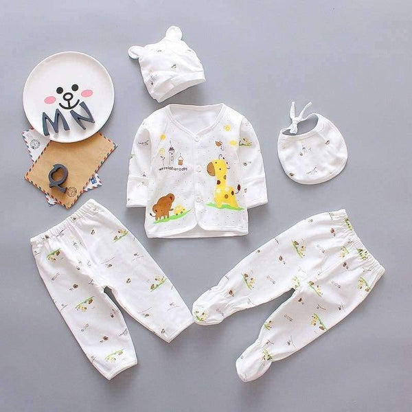 Planet Gates blue / Newborn 5PCS baby girl clothes 0-3M Spring summer print cartoon newborn clothing gift set cotton new born baby boy clothes baby outfit