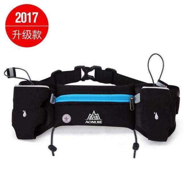 Planet Gates blue no bottle Running Waist Pack Outdoor Sports Hiking Racing Gym Fitness Lightweight Hydration Belt Water Bottle Hip Bag