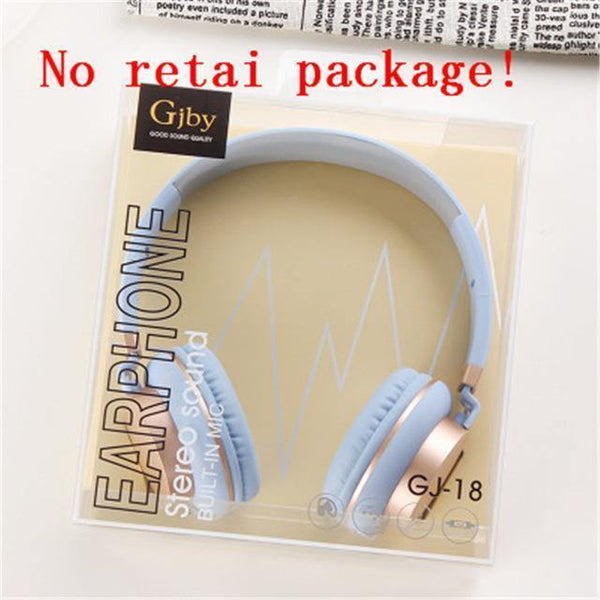 Planet Gates blue no package Wired headphones with Mic Portable Foldable On-Ear Headset with Microphone for Phones xiaomi PC MP3 Girls