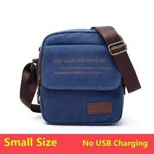 Planet Gates blue No USB Bag High Quality Men Canvas Shoulder Bag Casual Travel Men's Crossbody Bag Male Messenger Bags 3 Size