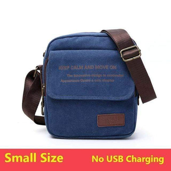 Planet Gates blue No USB Bag High Quality Men Canvas Shoulder Bag Casual Travel Men's Crossbody Bag Male Messenger Bags 3 Size