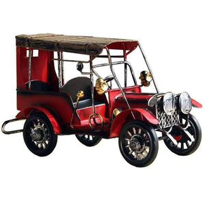 Planet Gates blue Nostalgia Iron Crafts Metal Antique Car Model Desktop Figurines Child Car Toy Birthday Gift Home Decor American Ornaments