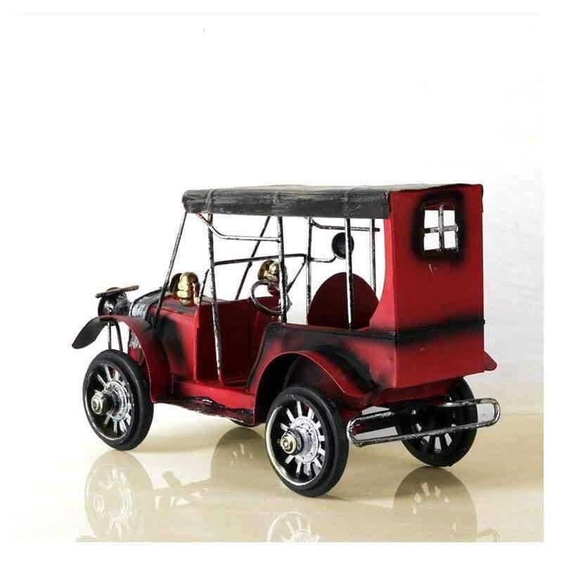 Planet Gates blue Nostalgia Iron Crafts Metal Antique Car Model Desktop Figurines Child Car Toy Birthday Gift Home Decor American Ornaments