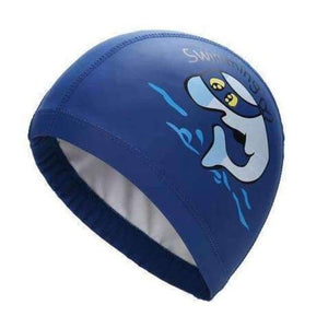 Planet Gates Blue / One Size Children Anti Fog UV Protection Waterproof Silicone Swimming Goggles Glasses Eyewear & PU Fabric Dolphin Swim Cap Hat Set