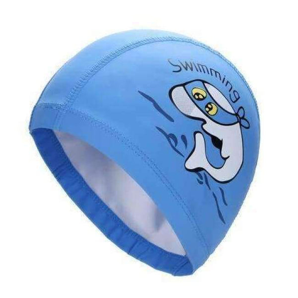 Planet Gates Blue / One Size Children Anti Fog UV Protection Waterproof Silicone Swimming Goggles Glasses Eyewear & PU Fabric Dolphin Swim Cap Hat Set