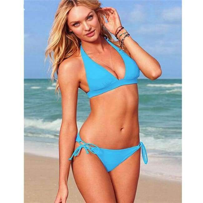 Planet Gates Blue / One Size Lounge Underwear Comfortable Wireless Loungewear Lingerie Bra Set BandageMilk Silk Casual Bikini Bras Sets