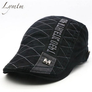 Planet Gates Blue / One Size Men High Quality Retro Adult Berets  Embroidery Striped Khaki Army green Black Cabbie