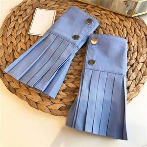Planet Gates blue / One Size TWOTWINSTYLE Fashion Pleated Gloves Women Flared Cuffs All-match Basic Clothes Accessories 2018 New