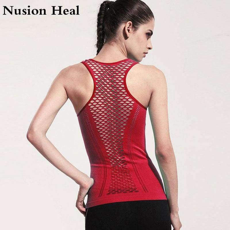 Planet Gates Blue / One Size Women Yoga Shirts Mesh Shirt Ladies Fitness Running T Shirt Sleeveless Women Yoga Tops Gym Vest Fitness Sport Shirt