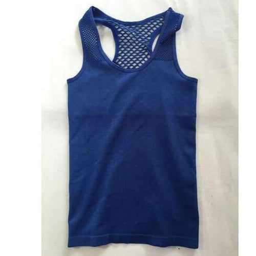 Planet Gates Blue / One Size Women Yoga Shirts Mesh Shirt Ladies Fitness Running T Shirt Sleeveless Women Yoga Tops Gym Vest Fitness Sport Shirt
