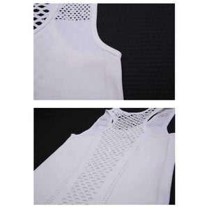 Planet Gates Blue / One Size Women Yoga Shirts Mesh Shirt Ladies Fitness Running T Shirt Sleeveless Women Yoga Tops Gym Vest Fitness Sport Shirt