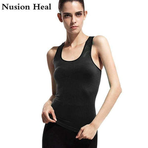 Planet Gates Blue / One Size Women Yoga Shirts Mesh Shirt Ladies Fitness Running T Shirt Sleeveless Women Yoga Tops Gym Vest Fitness Sport Shirt