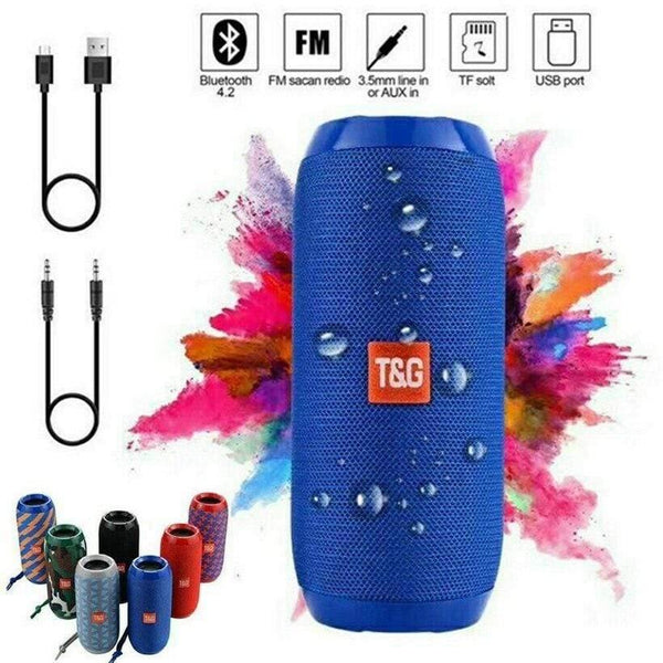 Waterproof Subwoofer Portable Bluetooth Speaker 8D Surround Loudspeake TF Card/AUX /FM Radio /Call 1200mAh For Outdoor Sports