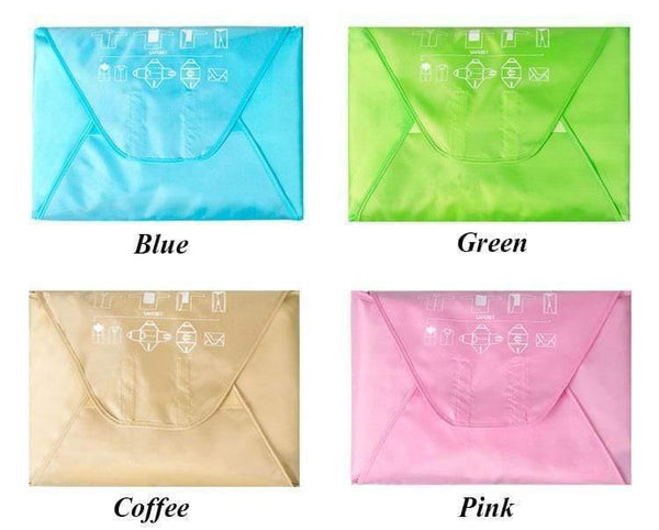 Planet Gates Blue Packing Cubes Oxford Cloth Clothes Travel Bag  Shirt Crease Finishing Fitting Ideal Closet Travel Accessories Organizer