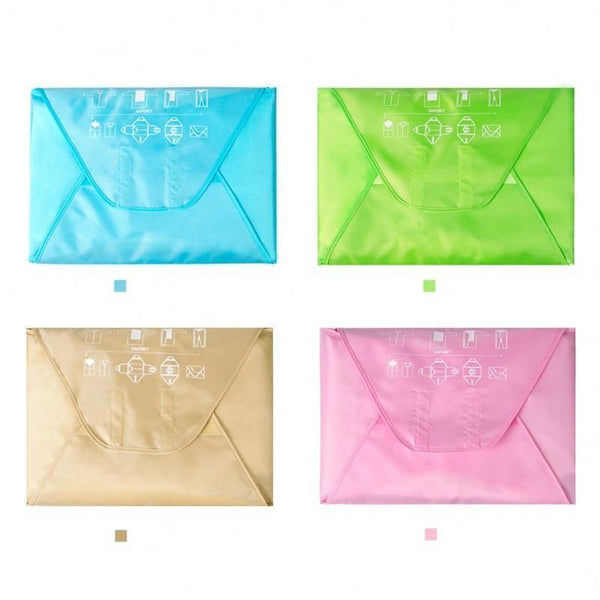 Planet Gates Blue Packing Cubes Oxford Cloth Clothes Travel Bag  Shirt Crease Finishing Fitting Ideal Closet Travel Accessories Organizer