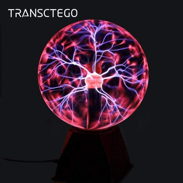 Planet Gates Blue Plasma Ball Lamp Electric Globe Static Lamps Sound Sensitive 8 Inch Glass Sphere Nightlight Toy For Kids Plazma Novelty Light