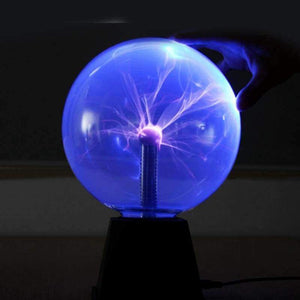 Planet Gates Blue Plasma Ball Lamp Electric Globe Static Lamps Sound Sensitive 8 Inch Glass Sphere Nightlight Toy For Kids Plazma Novelty Light