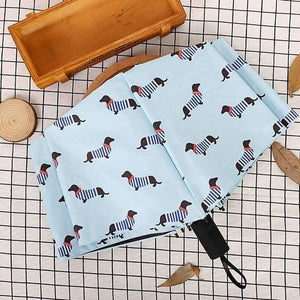 Planet Gates Blue Pocket Umbrella New Arrival Three Folding Fresh Partysu streak Dogs Parasol Sunny Rainy Umbrellas Girls Gifts Pink