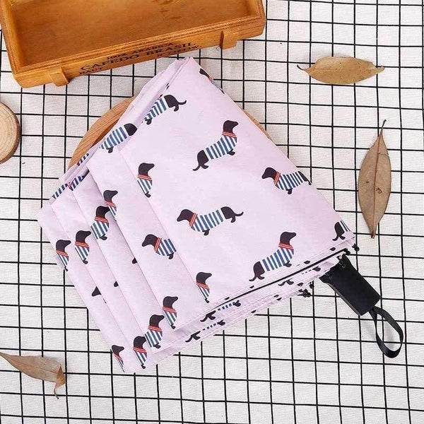 Planet Gates Blue Pocket Umbrella New Arrival Three Folding Fresh Partysu streak Dogs Parasol Sunny Rainy Umbrellas Girls Gifts Pink