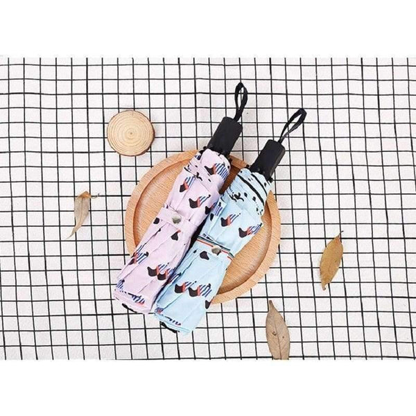 Planet Gates Blue Pocket Umbrella New Arrival Three Folding Fresh Partysu streak Dogs Parasol Sunny Rainy Umbrellas Girls Gifts Pink