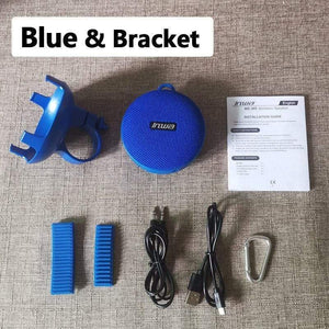 Planet Gates Blue Portable Bikes Bluetooth Speaker Bicycle Column Waterproof Shower Speaker Acoustics Sound Boombox Soundbar Woofer Hands Free