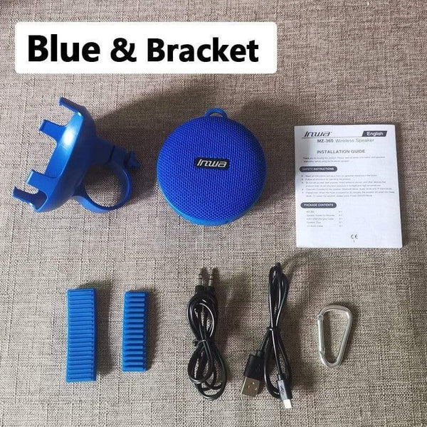 Planet Gates Blue Portable Bikes Bluetooth Speaker Bicycle Column Waterproof Shower Speaker Acoustics Sound Boombox Soundbar Woofer Hands Free