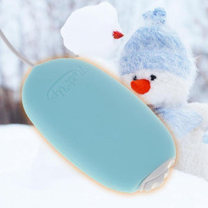Planet Gates Blue Portable Mini USB Hand Warmer Rechargeable Winter Hand Heating Stove Pocket Powered Bank Double Heating Electric Stove Warmer
