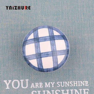 Rural Acme Nordic Style Ceramic Single Cartoon Round  Wardrobe Kitchen Garden Door Handle Modern Cabinet Handle