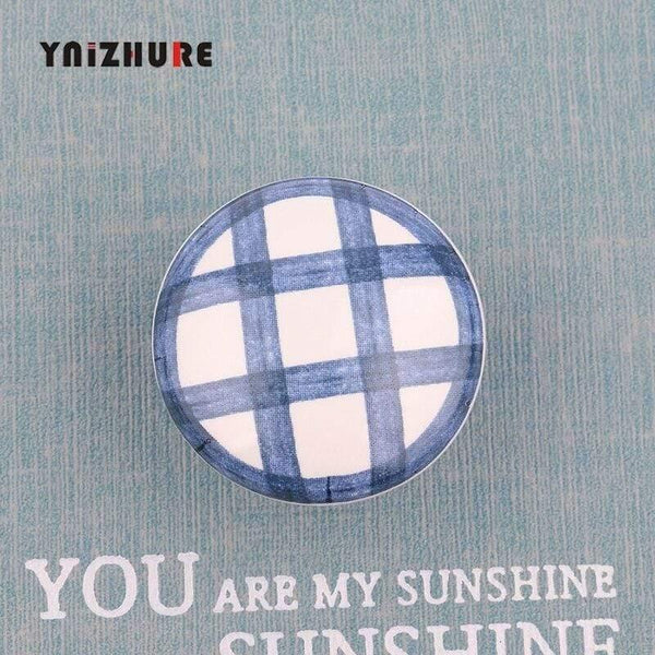 Rural Acme Nordic Style Ceramic Single Cartoon Round  Wardrobe Kitchen Garden Door Handle Modern Cabinet Handle