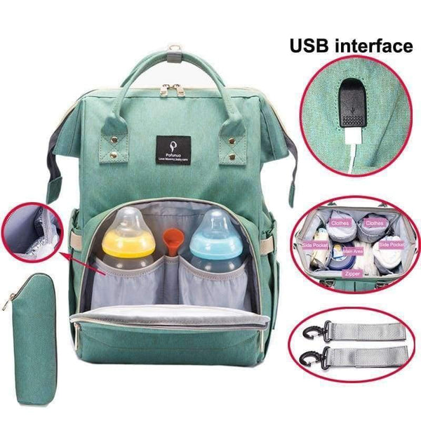 Planet Gates blue purple Diaper Bag USB Large Capacity Nappy Bag Waterproof Maternity Travel Backpack Designer Nursing Bag Baby Care Stroller Handbag New