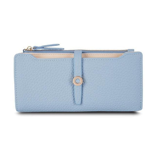 Planet Gates Blue Quality Latest Lovely Leather Long Women Wallet Fashion Girls Change Clasp Purse Money Coin Card Holders wallets Carteras