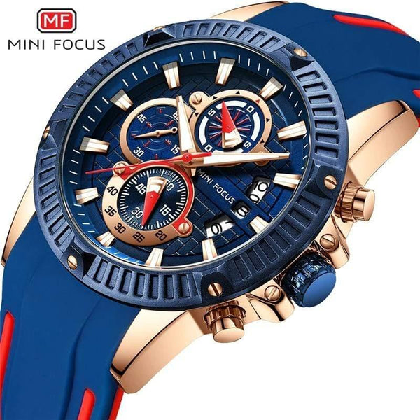 Planet Gates blue red Men's Wristwatch Quartz Watch Men Waterproof Silicone Sport Wrist Watches Men Luxury Brand Relogio Masculino