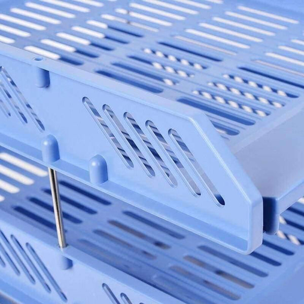 Planet Gates Blue Reinforcement 3 Tier Desktop Document Letter File Tray Organizer Blue White Office School Supplies Stationery (B2060)