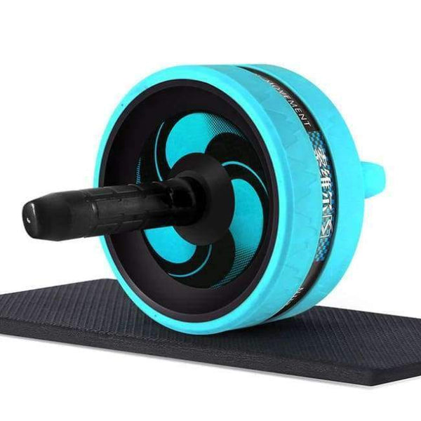 Planet Gates Blue Roller&Jump Rope No Noise Abdominal Wheel Ab Roller with Mat  For Exercise Fitness Equipment Accessories Body Building