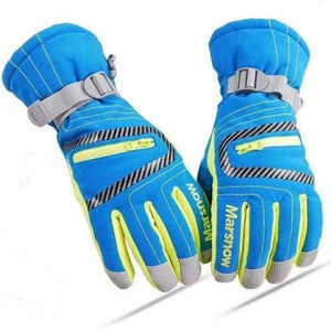 Planet Gates Blue / S -30 Degree Marsnow Brand Men Women Ski Snow Riding Gloves Windproof Outdoor Sport Thermal Snowboard Winter Snow Skiing Gloves