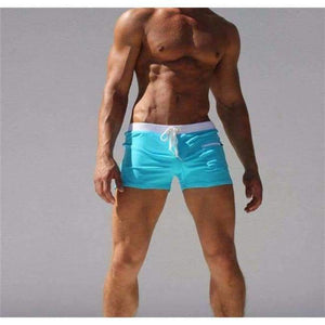Planet Gates Син / S ALSOTO Секси бански костюм Бански за мъже maillot de bain Мъжки бански слипове Плажни шорти Плувни гащета Мъже Майо